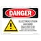 Signmission OSHA Danger Sign, 7" Height, 10" Width, Electrocution Hazard Crane, Landscape, DS-D-L-1764 OS-DS-D-710-L-1764 - alternate 1
